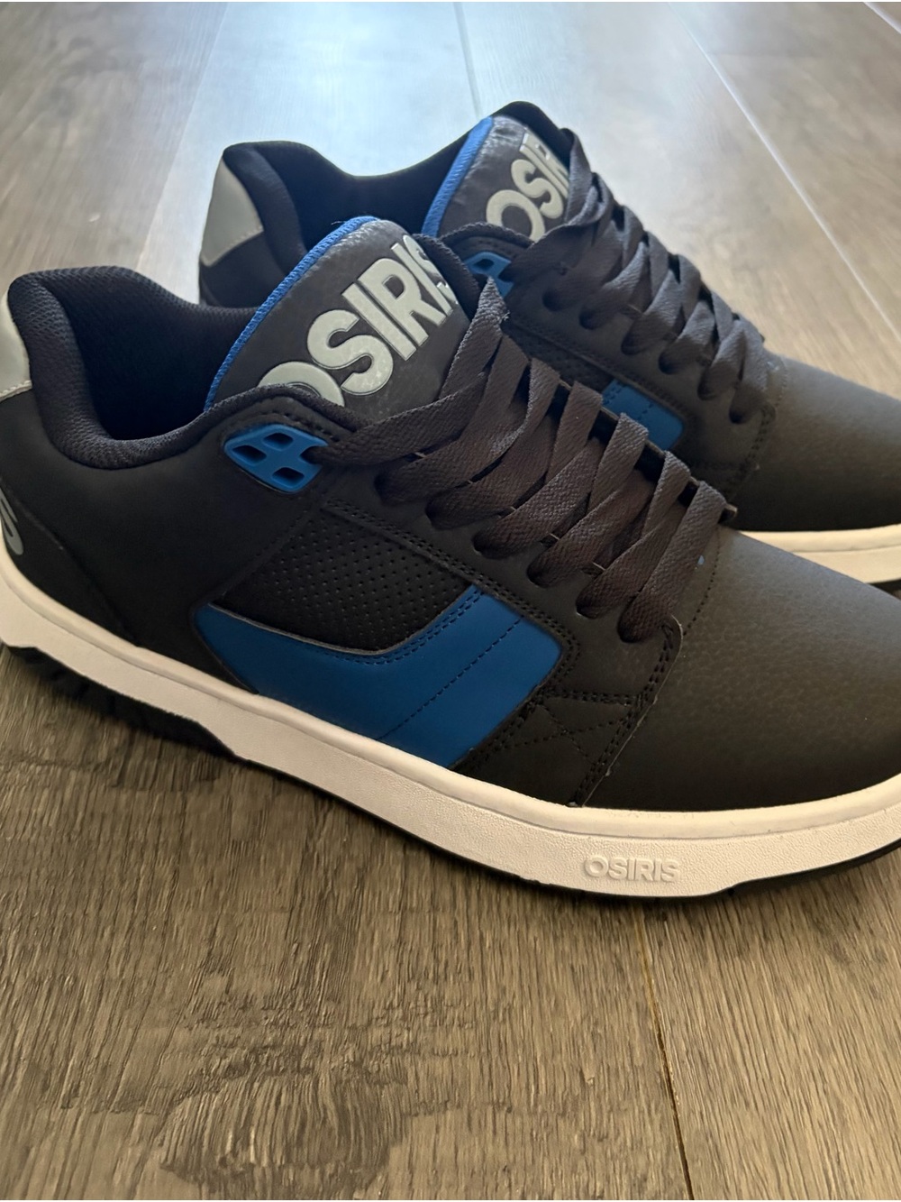 Osiris Men's OS-2G Skate size 10.5 Shoes Low-Top Lace-Up Black Blue White chunky